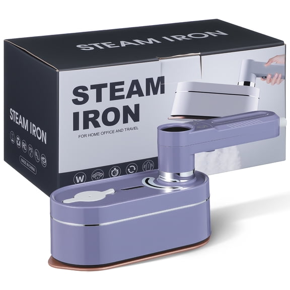 PartyKindom Portable Iron Steamer for Travel with Elegant Design and Rotatable Handle