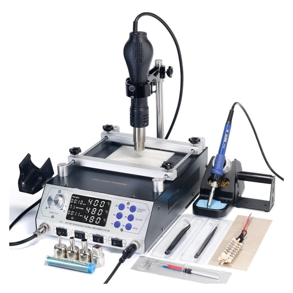 1200W Program -Controlled Soldering Station Automatic Preheating Desoldering Hot Air Gun 3 In 1 BGA Rework Station 853AAA+ ,High Temperature Resistant