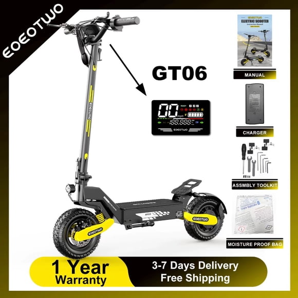 EOEOTWO Off Road Electric Scooter for Adults, 1200W High Power Motor, 30MPH & 25 Miles Range, 11" All-Terrain Tires, Foldable Commuter E-Scooter, 330lbs Capacity