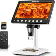 1200X HD Digital Microscope with 6.5" IPS Screen, 1080P, 8 LED Lights, Portable for Professional & Home Use