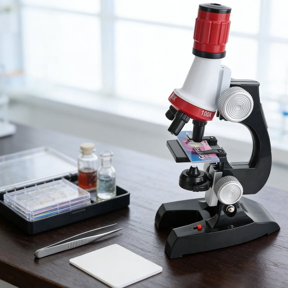 1200X High-Definition Microscope Scientific Experiment Toy - HD Magnification Lab Scope for Science Exploration, No Battery Included, Compact Science Toy for Leisure Discovery, 3*4*9in, Black