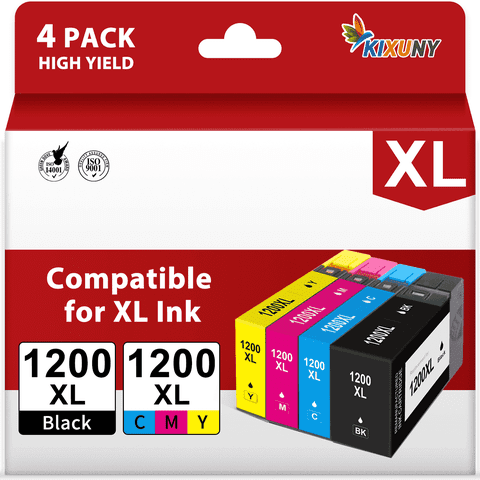 1200 Ink Compatible for Canon 1200 Ink Cartridges Maxify 1200 Ink for MB2720 MB2700 MB2320 MB2050 Printer ( Black Cyan Magenta Yellow, 4 Pack)