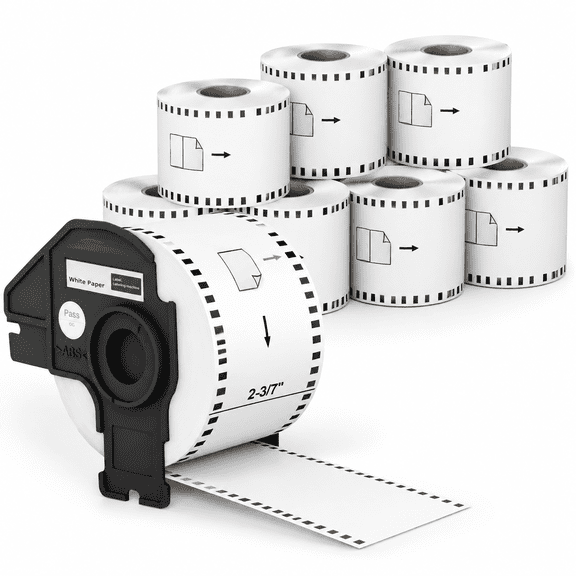 1200ft. Continuous Labels for Dk 2205, 12 Rolls 2.4" x 100' Replacement Label Tape with Refillable for Brother QL Label Printers