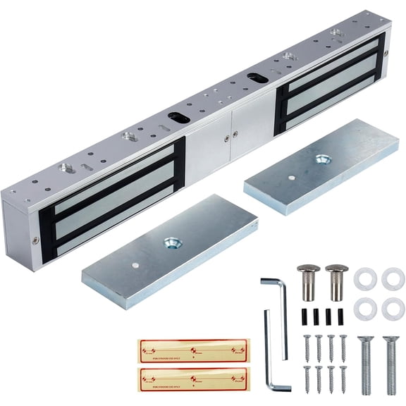 1200lbs Dual Door Magnetic Lock, 12V Fail Safe Electromagnetic Lock for Double Door, Access Control System Lock for Office Bank Commercial Room