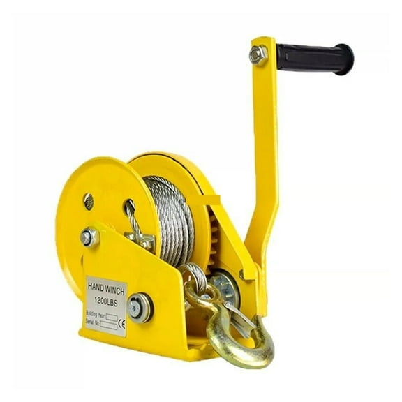 1200lbs Hand Crank Two-way Self-locking Manual Winch, Household Small Portable Traction Hoist With Brake Manual Winch ,Excellent Towing Capacity