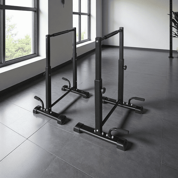 1200lbs Heavy Duty Dip Bar Station  6 Level Adjustable Pull Up Bars, Extra Pushup Handles for Full Body Home Workout