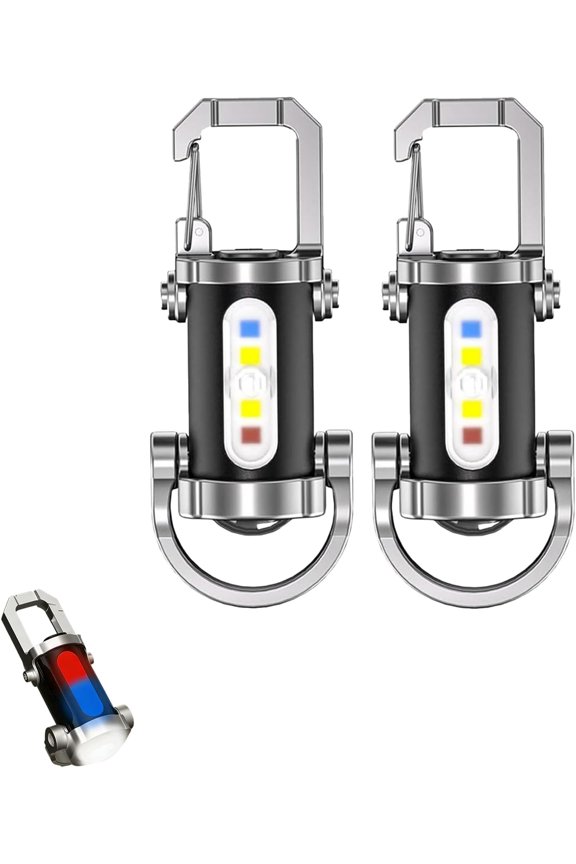 1200lm Super Bright Mini Keychain Flashlight, Portable Rechargeable Bright Keychain Flashlight, for Night Working, Running, Walking, Camping, Fishing, Hiking