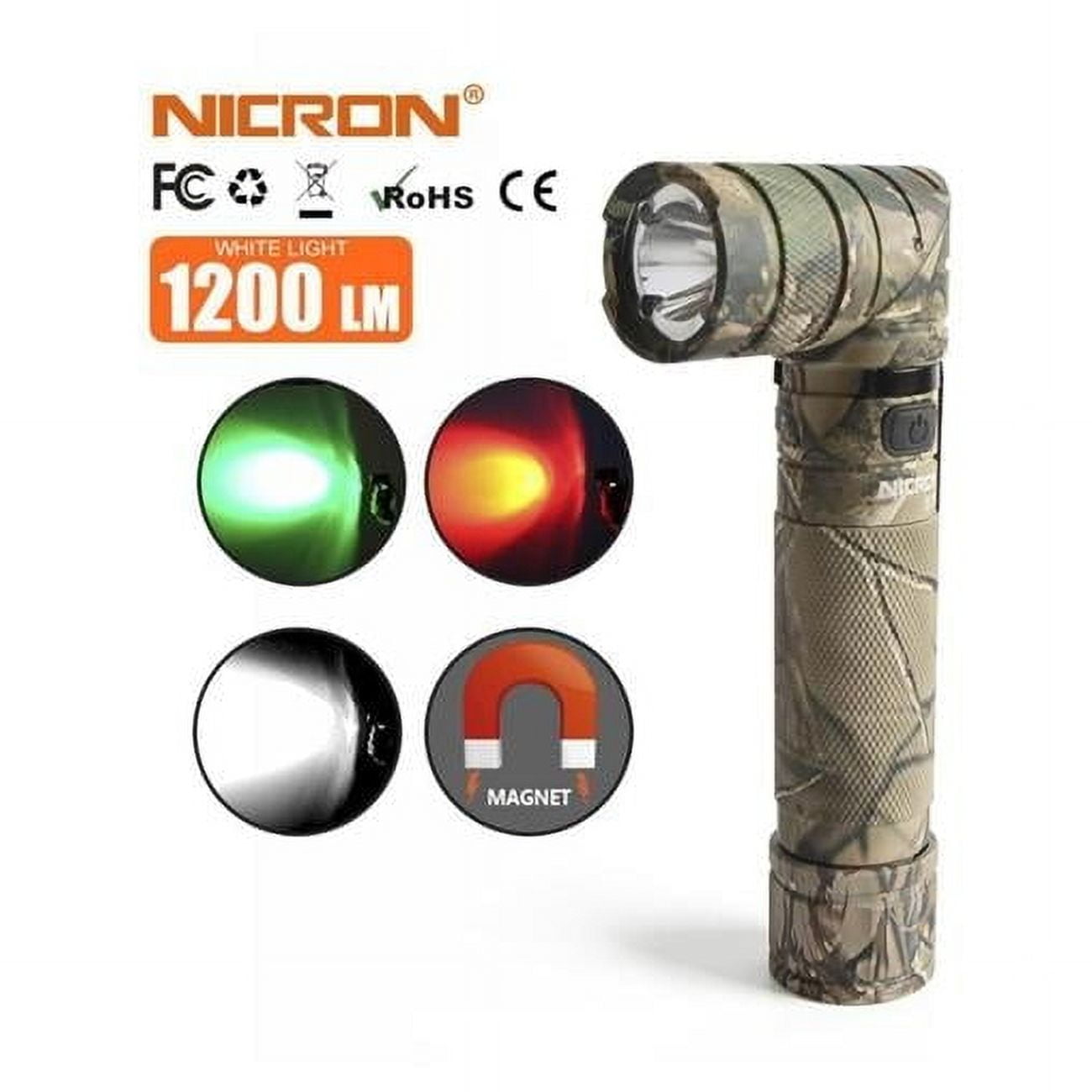 1200lumen Rechargeable Twist Flashlight
