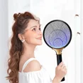 thumbnail image 1 of 1200mAh Electric Mosquito Swatter LED Rechargeable Anti Fly Bug Zapper Killer Racket Pest Control Product, 1 of 10