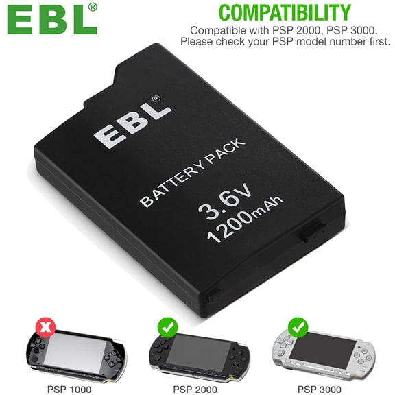 1200mAh Replacement Battery Pack For Sony PSP 2000 2001 2006 3000 3001 3006