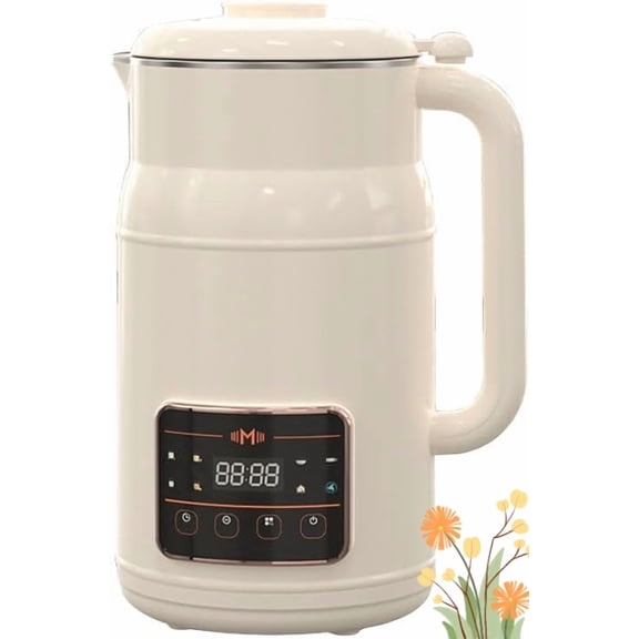 1200ml 8-in-1 Nut Milk Maker, 48 Blade Multi-Function Blender Homemade for Oat, Soy, Plant-Based and Dairy Free Beverages, Milk Maker Machine with Delay Start/Keep Warm/Self Clean/Boil Water