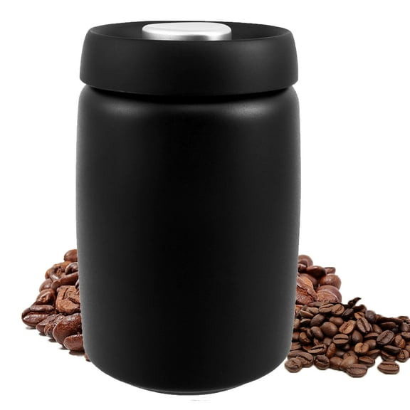 Fkszll Coffee Vacuum Canister 1.2L for 16oz Coffee Bean Container Stainless Steel Large Capacity Airtight Food Storage Container for Coffee Bean Tea