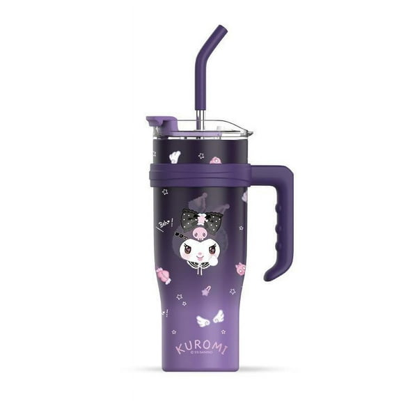 1200ml Sanrio Hello Kitty Water Cup Cute Kuromi Cinnamoroll Melody Stainless Steel Thermal Iced Bottle Tumbler Straw Gift Yening