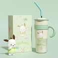 thumbnail image 1 of 1200ml Sanrio Hello Kitty Water Cup Cute Kuromi Cinnamoroll Melody Stainless Steel Thermal Iced Bottle Tumbler Straw Gift Yening, 1 of 7
