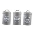 thumbnail image 1 of 1200ml Sugar Set Airtight Storage Jars Bottles Matte Gray, 1 of 9
