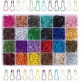 thumbnail image 1 of 1200pcs 24 Colors Bulb Gourd Pins 0.87Inch Bulb Stitch Markers Metal Calabash Safety Pins Clothing Tag Pins for Knitting Stitch Markers Sewing Clothing DIY Craft Making DIY, 1 of 8