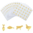 thumbnail image 1 of 1200pcs 4 Styles Gold Meal Stickers 1 Inch Food Choice Sticker Cow/Chicken/Fish/Carrot Wedding Meal Indicator Stickers Kitchen Stickers Meal Stickers for Place Card Wedding Party Supplies DIY, 1 of 1