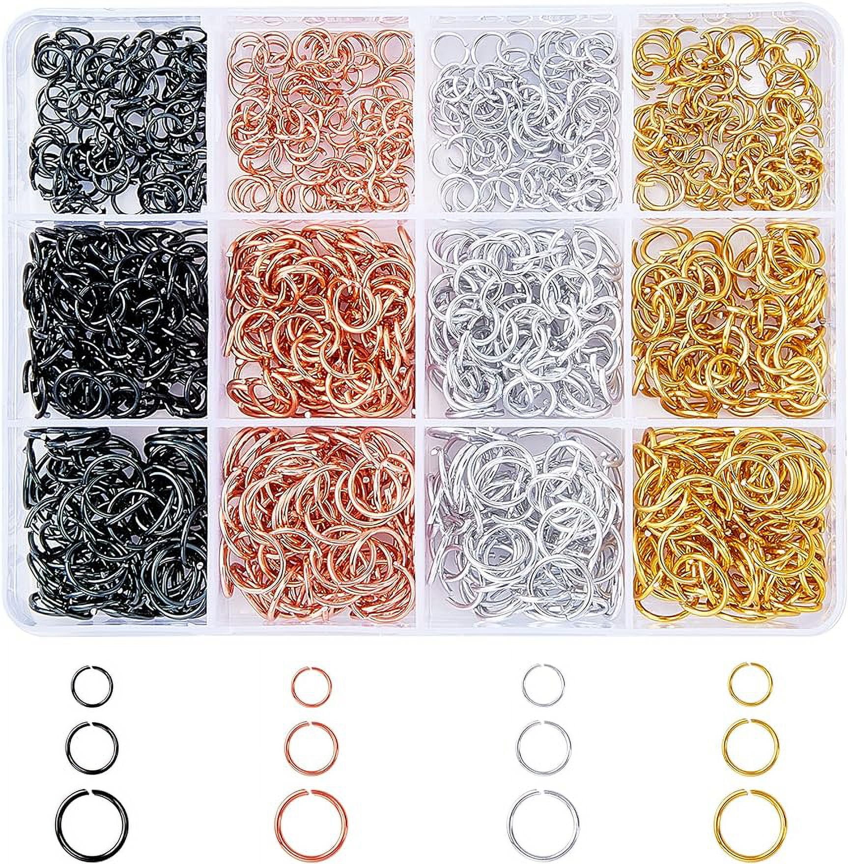1200pcs 6 8 10mm 4 Colors Unsoldered Aluminum O Rings Bulk Open Jump Ring Set 6 10x0.8 1mm Walmart