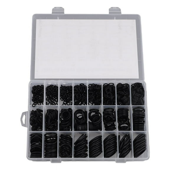 1200pcs O Ring Sealing Washer Black Rubber O-Ring Plumbing Gasket Oil High Temperature Kit