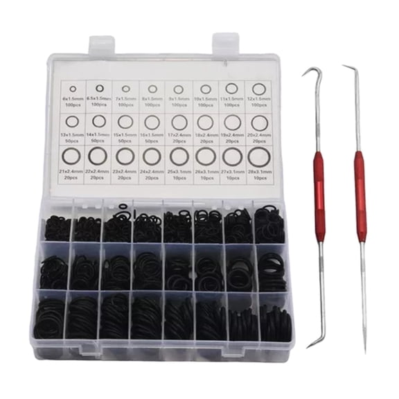 1200pcs O-Rings Rubber Seal Assortment Washer Gasket O Rings Kit Repair Faucet Pipe Car Plumbing Pneumatic Accessory
