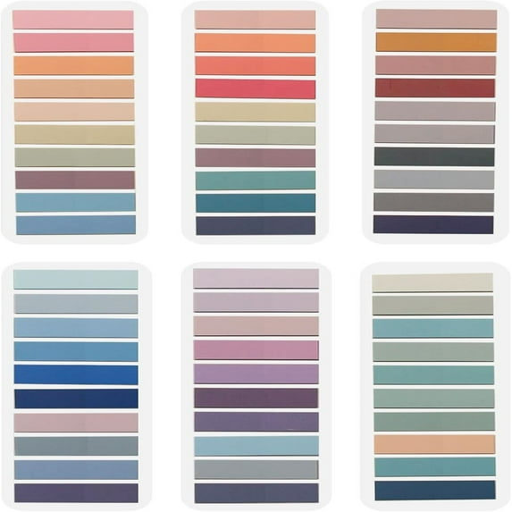 1200pcs Sticky Tabs Page Markers,Morandi Sticky Note Tabs Colored Writable and Repositionable Book Flags Tabs Strip Index Tabs,Page Tabs