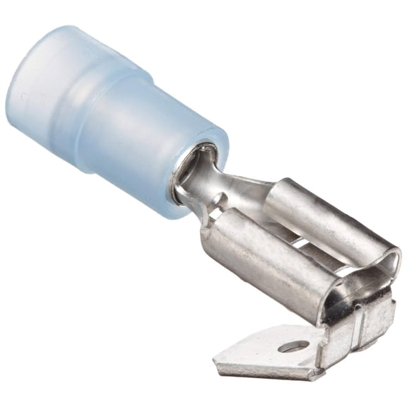 12024 Back Disconnect, Double Crimp, Nylon Insulated, Blue, 16-14 Wire Size, 0.032"X0.250" NEMA Tab (Pack of 100)