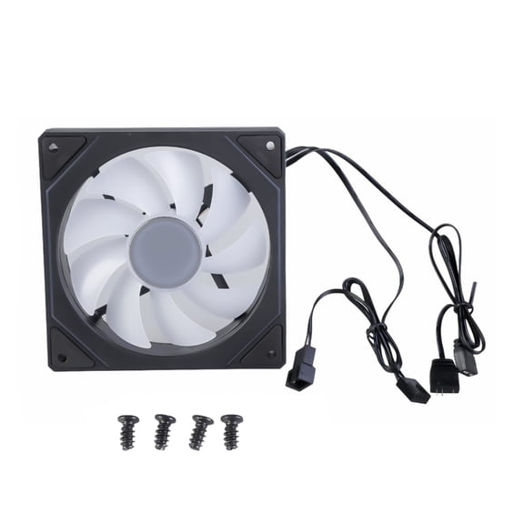 120mm Case Fan ARGB Fan 12V 3W 4Pin+3Pin Connector Internal Fan Cable Management Quiet Fan for CPU Radiators Chassis