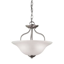 1202CS/20-Thomas Lighting-Conway - Two Light Semi-Flush Mount-Brushed Nickel Finish
