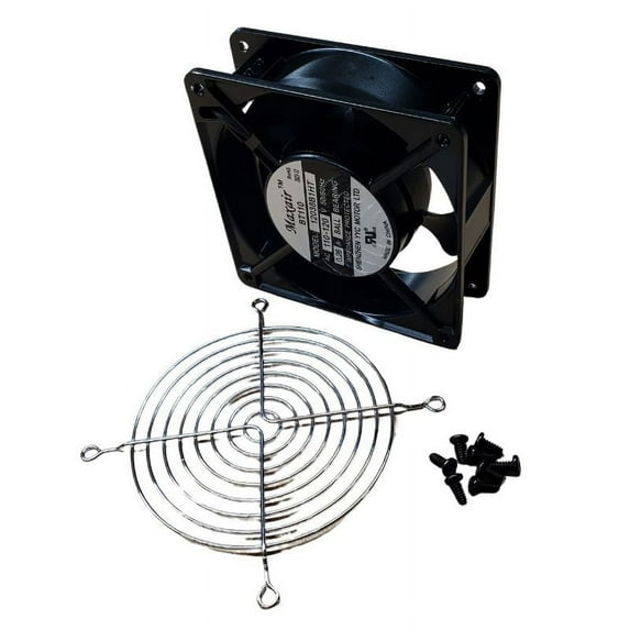 12038B1HT - FAN AC 120V 4.7X1.5IN BB W/TAB AND FAN GUARD 68CFM 28DB 260MA