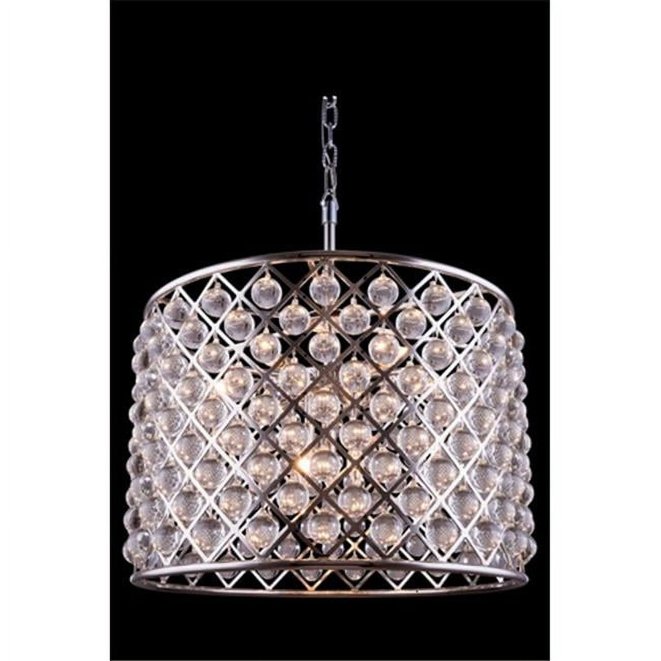 Madison 8-Light Polished Nickel Chandelier with Clear Crystal