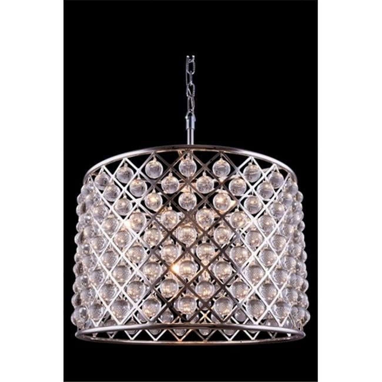 Madison 8-Light Polished Nickel Chandelier with Clear Crystal