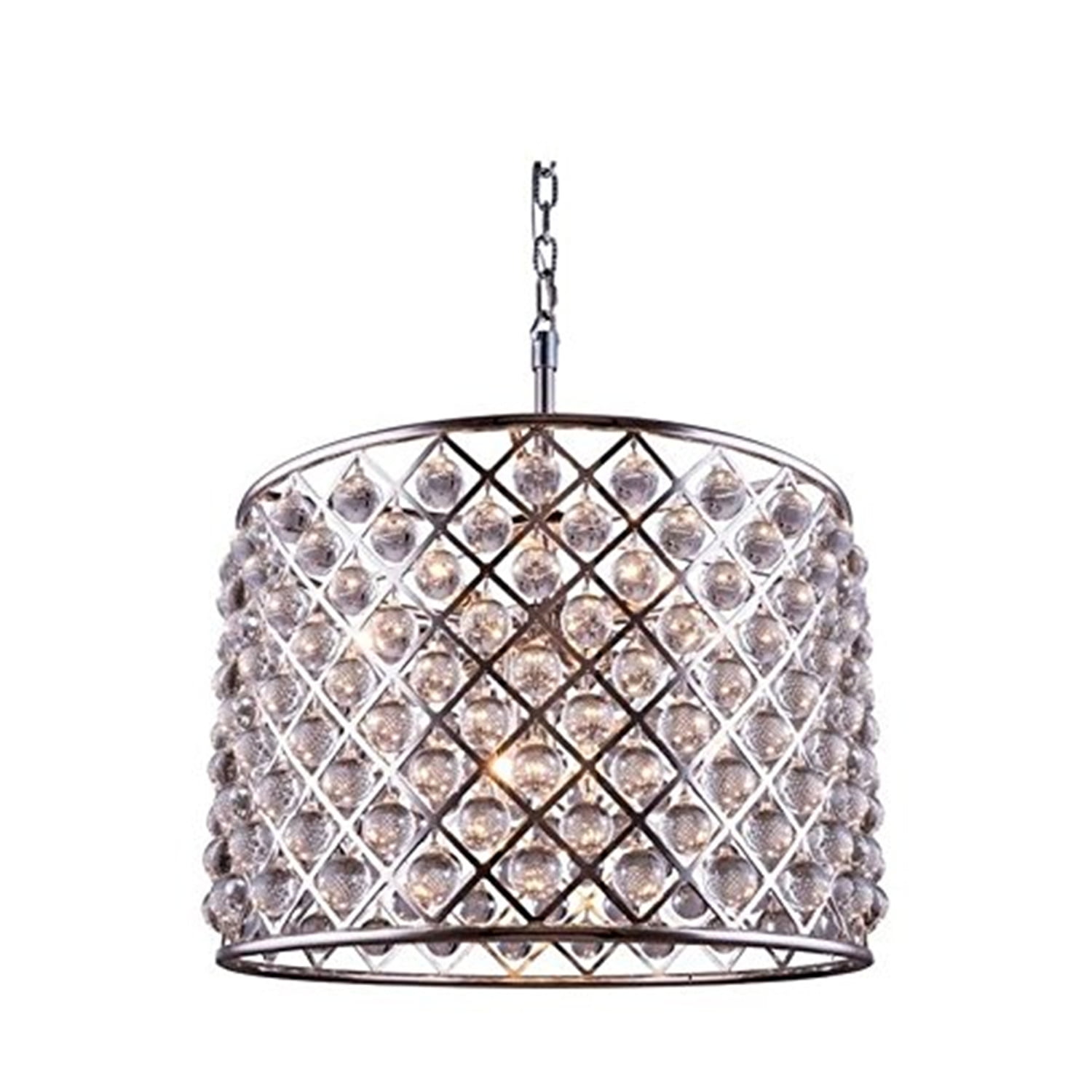 Madison 8-Light Polished Nickel Chandelier with Clear Crystal