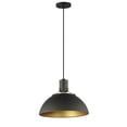 thumbnail image 1 of Maxim Dawn 12.5" Pendant - Antique Brass / Black - 12042ABBK, 1 of 5