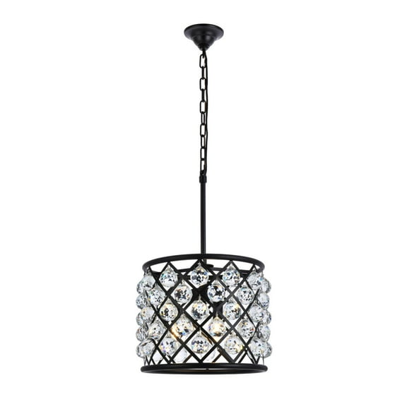 Urban Classic Madison 4 light Matte Black Pendant Clear Royal Cut Crystal
