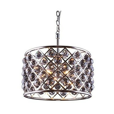 1206 Madison Collection Pendent lamp D:20" H:13" Lt:6 Polished nickel Finish (Royal Cut Silver Shade Crystals)