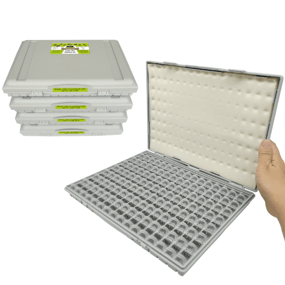 1206 SMD Resistor Kit, 1% Tolerance, 96 Values, 4 Enclosures (R12E96-500)