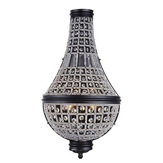 1209 Stella Collection Wall Sconce W:13.5in H:26in Ext: 6.5in Lt:3 Dark Bronze Finish Royal Cut Crystal (Clear)