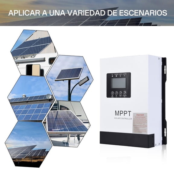 120A Solar Charger Controller with Built-in Fan - Energy Regulator for RV, Boat, Car Solar Systems