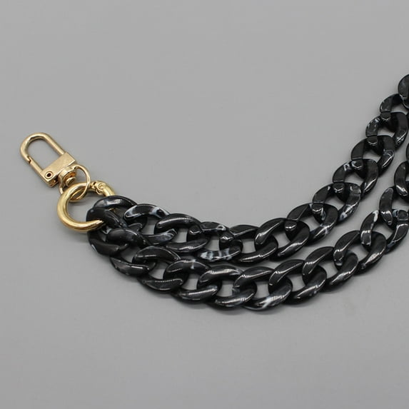 120CM/47.2 Inch Anti-lost Long Chain Rope Strap Mobile Phone Lanyard Neck for Women Acrylic Multi-color Black
