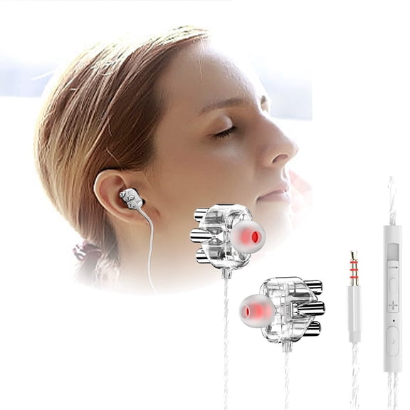 120CM "Immerse Yourself In Music With Clear In Ear Headphones: Dynamic Driver Speakers Remote Control And Sound Tuning For Smartphones"