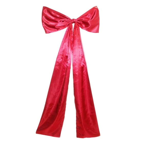 RXMEKW 120cm Extra Large Red Bow Christmas Tree Topper Ribbon Satin ...