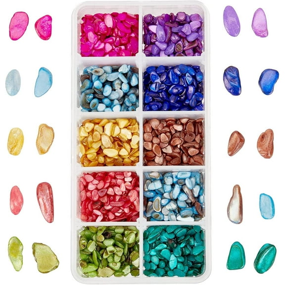 120G Small Natural Crushed Shells Resin Filler Dyed Shells Chips Pieces Irregular Seashell Slices