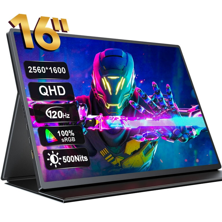 120Hz Gaming Monitor for Xbox, PS5, Portable Monitor 16