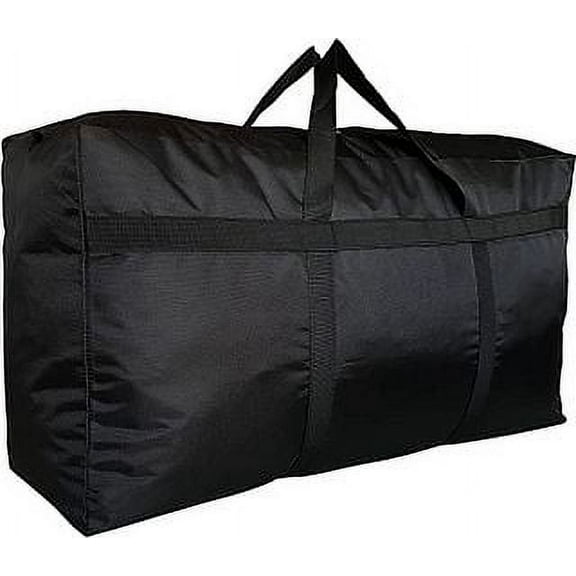 120L Extra Large Moving Bag Travel Luggage Bag Foldable Waterproof Storage Bag Double Zipper and Strong Handle Moving Available Black