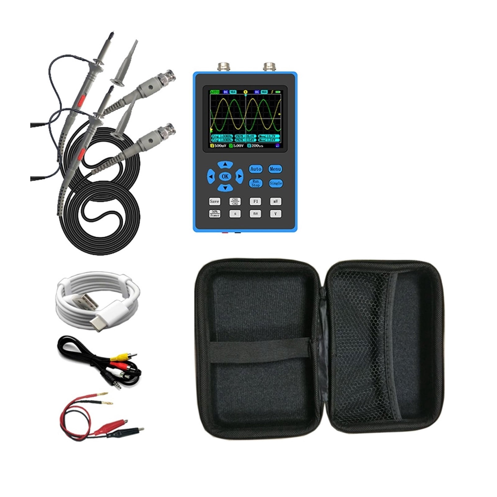120M Bandwidth Portable Handheld Dual Channel Oscilloscope 10mV Minimum Vertical Sensitivity Spectrum Analysis ,Professional Designed