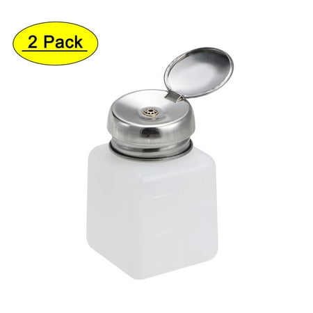 120ML Alcohol Liquid Press Pumping Dispenser Nail Polish Empty Bottle 2 Pack