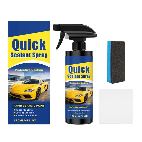 120ML Ceramic Coating for Cars Quick Sealant Spray, Quick Effect Coating Agent for Car Motorcycles Trucks RVs, Extreme Hydrophobic Water Beading Deep Gloss Shine for Long-Lasting Polish Spray Wax