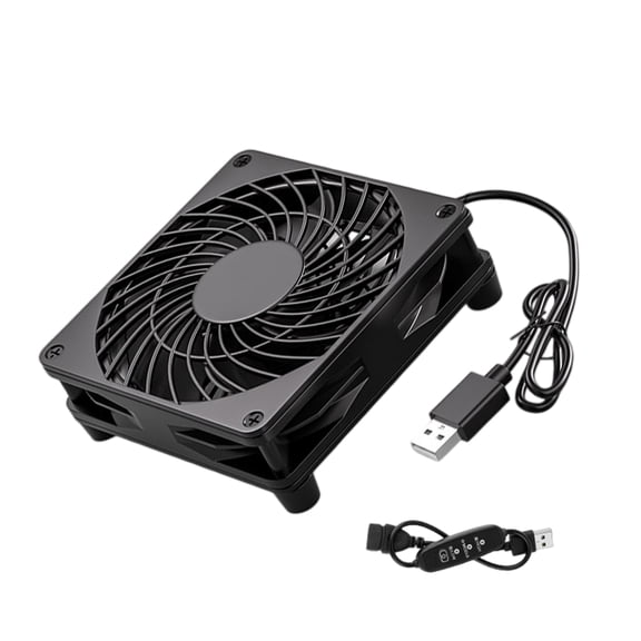 120MM USB 5V Cooling Fan Portable Cooling Fan with 3 Speed Switcher for HDTV Receiver Router DVR Computer Cabinet Accessories