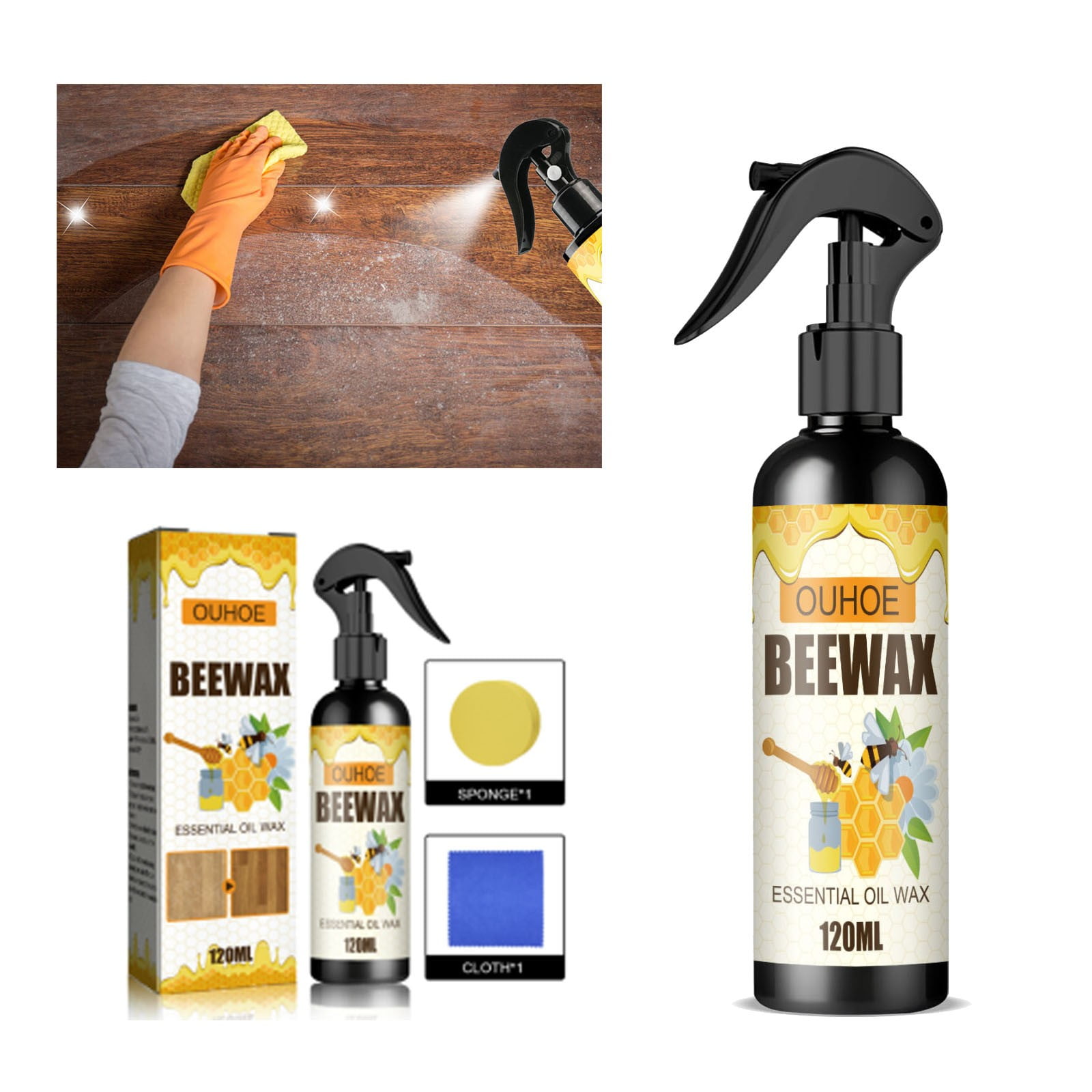 Natural Micro-Molecularized Beeswax - 2023 New Natural Micro-Molecularized  Beeswax Furniture Spray, Beeswax Furniture Polish Wood Wax Spray, Bees Wax  Furniture Polish And Cleaner, Furniture Care 