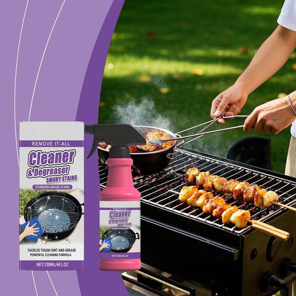120Ml Grease Dissolving Cleaner, Shumanit Cold Grease Remover, Grilling, Heavy Duty Degreaser, Portable Compact Size Fits Under Kitchen Sinks and in Patio Storage, Targets Thick
